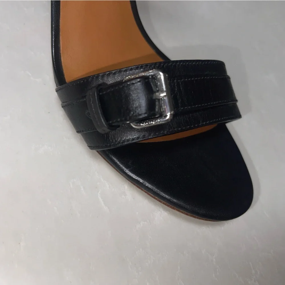 EUC Marc By Marc Jacobs Diamonds Black Leather Heeled Sandals